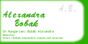 alexandra bobak business card