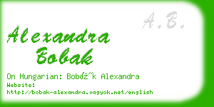 alexandra bobak business card